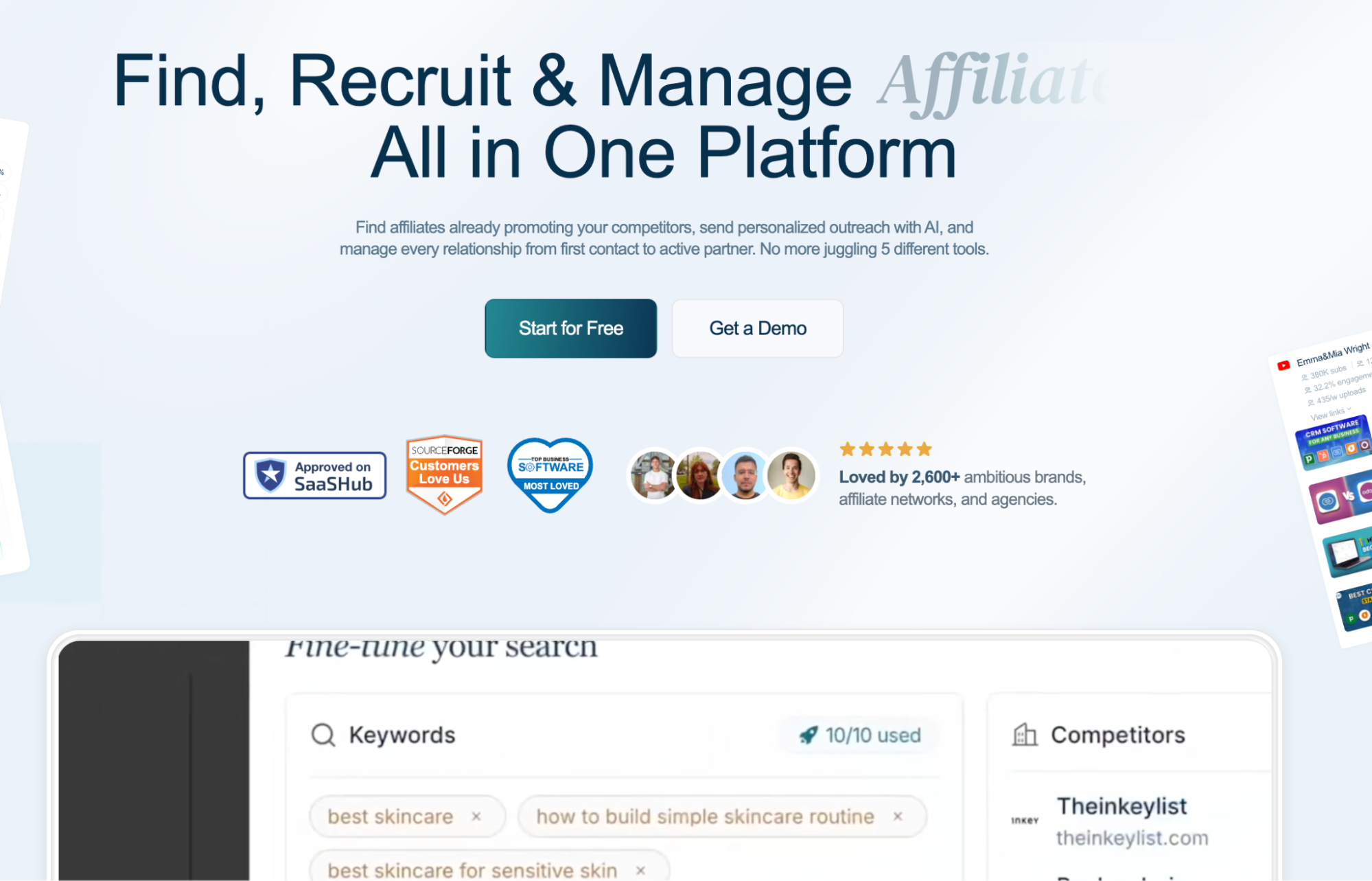 AffiliateFinder.ai - the best affiliate recruitment tool in 2026