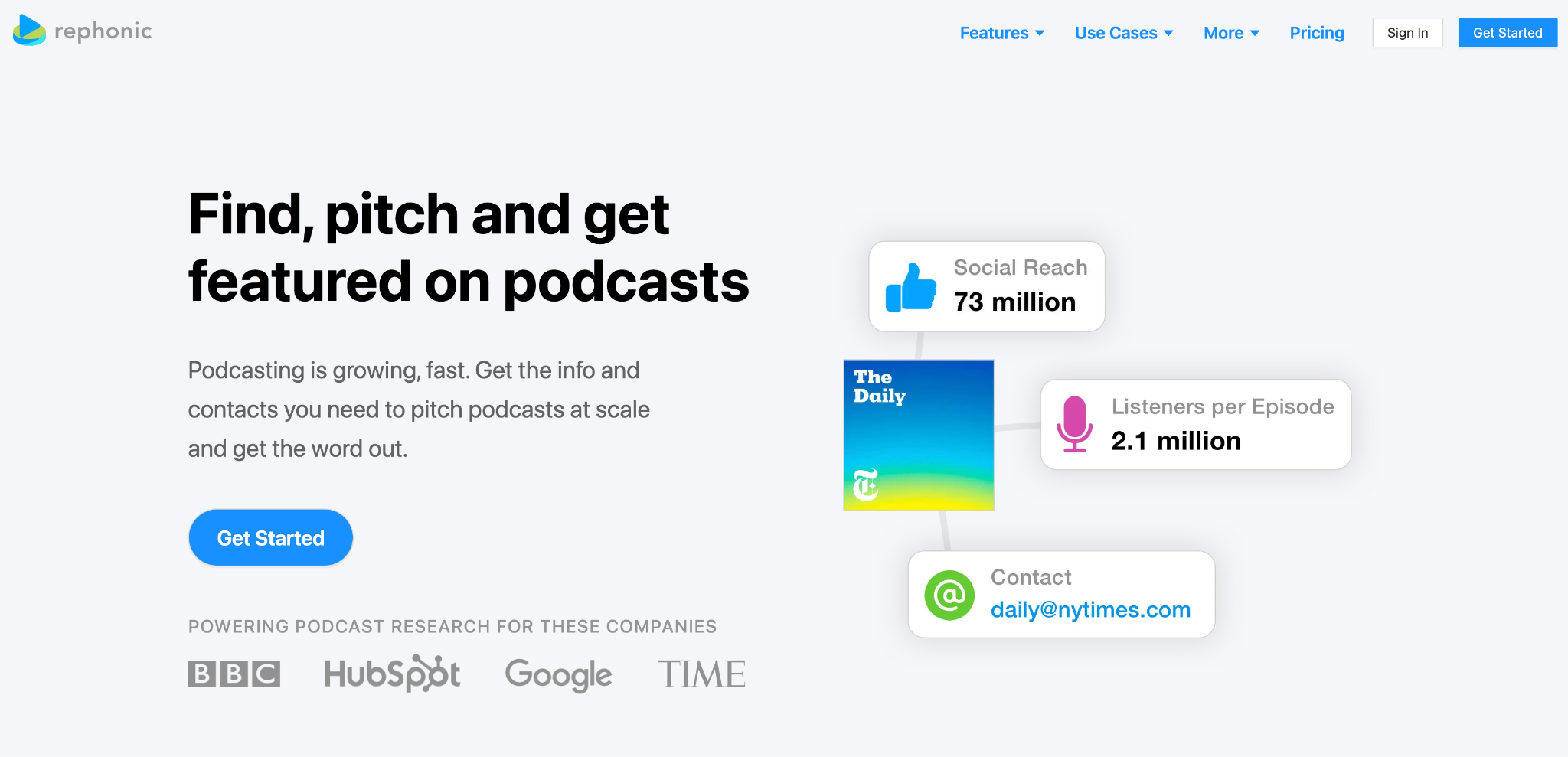 Rephonic - the best podcast database for PR agencies